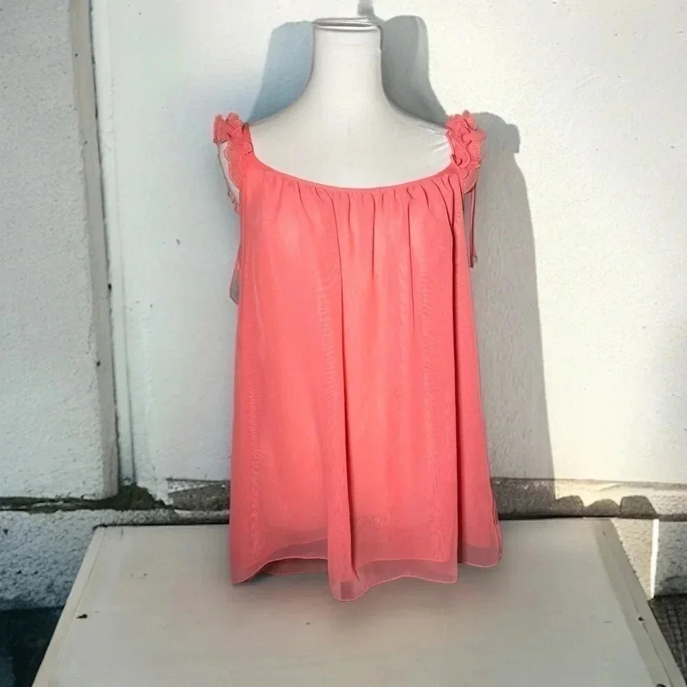 La Senza coral Y2K babydoll lingerie top M  coquette beach girl